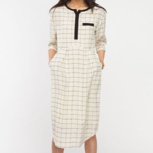 Steven Alan Laurel midi dress in white checks